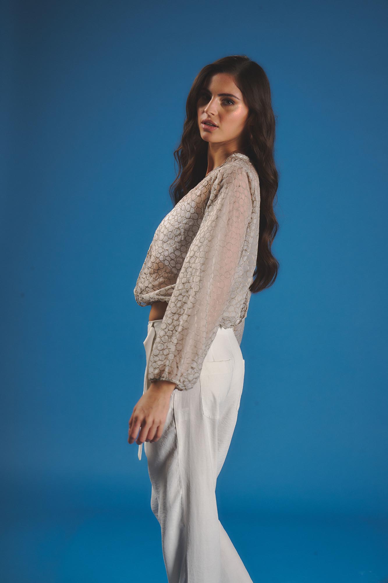 BLUSA BURBUJA NATURAL